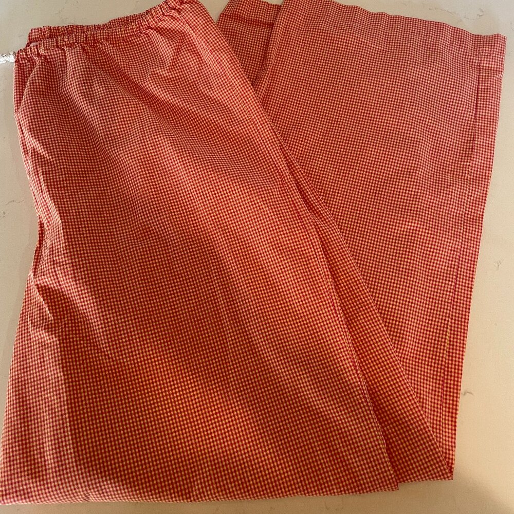 Victoria's Secret Gingham Pajama Pants in Red and Yellow, Size Small